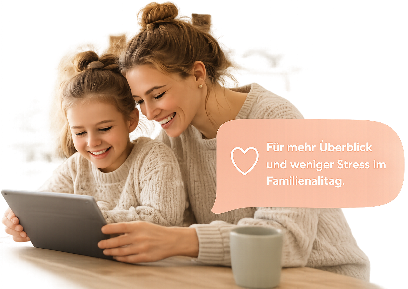 Familie mit Tablet